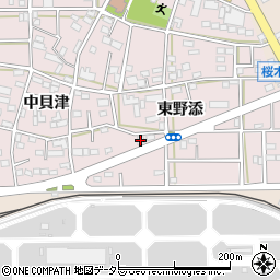 愛知県豊川市本野町東野添88周辺の地図