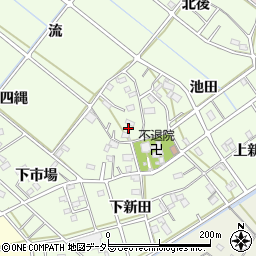 愛知県西尾市上道目記町中屋敷周辺の地図