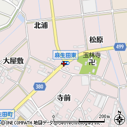 麻生田東周辺の地図