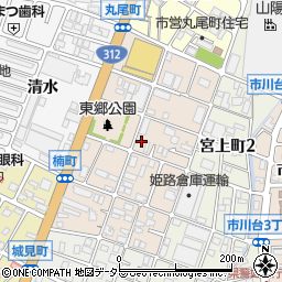 兵庫県姫路市楠町105周辺の地図