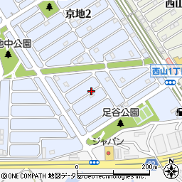 兵庫県神戸市北区京地1丁目周辺の地図