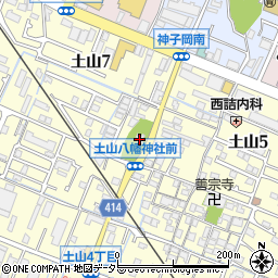 土山八幡神社周辺の地図