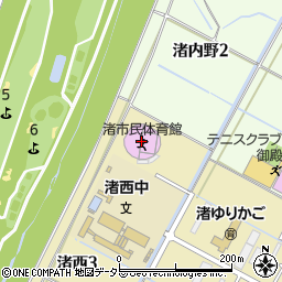 枚方市立渚市民体育館周辺の地図