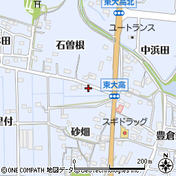 愛知県知多郡武豊町東大高砂畑周辺の地図