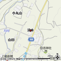 愛知県蒲郡市豊岡町清水周辺の地図