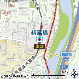 絹延橋駅周辺の地図