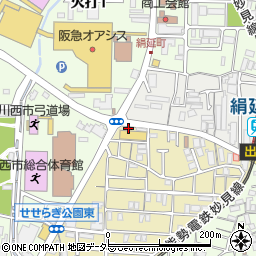 兵庫県川西市美園町11-5周辺の地図
