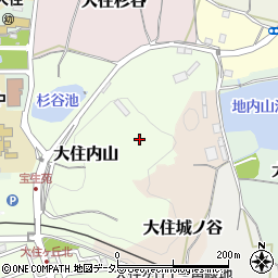 京都府京田辺市大住内山周辺の地図