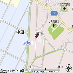愛知県西尾市吉良町駮馬城下周辺の地図