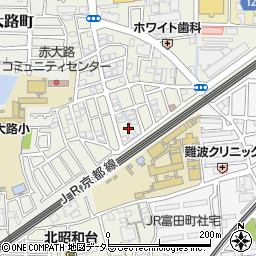 大阪府高槻市富田丘町32周辺の地図