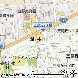 都屋クリーニング関西スーパー店周辺の地図