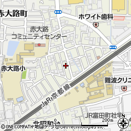 大阪府高槻市富田丘町34周辺の地図