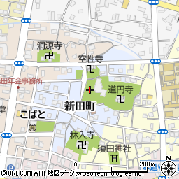 静岡県島田市新田町周辺の地図