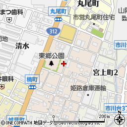 兵庫県姫路市楠町周辺の地図