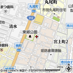 兵庫県姫路市楠町周辺の地図