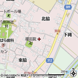 愛知県西尾市巨海町宮東周辺の地図