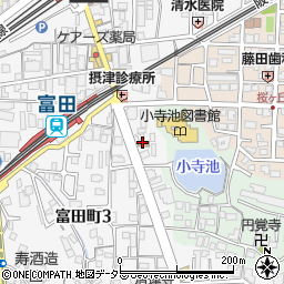高槻富田郵便局 ＡＴＭ周辺の地図