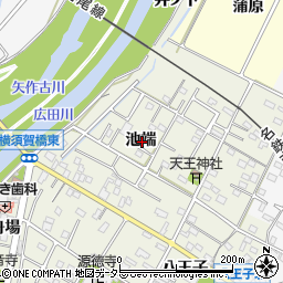 愛知県西尾市吉良町上横須賀池端周辺の地図