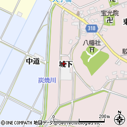 愛知県西尾市吉良町寺嶋城下周辺の地図