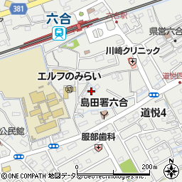 静岡県島田市道悦周辺の地図