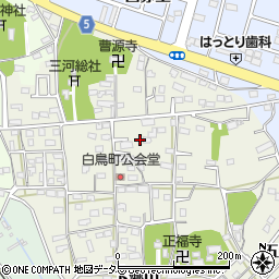 愛知県豊川市白鳥町（上郷中）周辺の地図