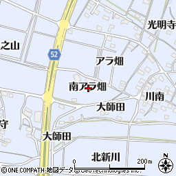 愛知県知多郡武豊町東大高南アラ畑周辺の地図
