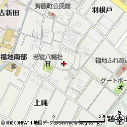 愛知県西尾市斉藤町下側周辺の地図
