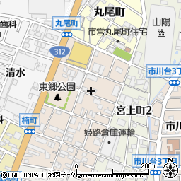 兵庫県姫路市楠町117周辺の地図