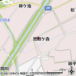 愛知県豊橋市賀茂町黒田ケ森周辺の地図