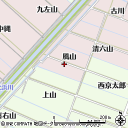 愛知県西尾市針曽根町風山周辺の地図