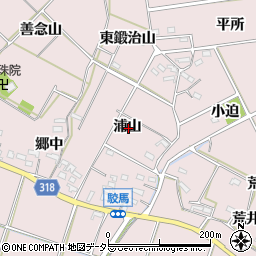 愛知県西尾市吉良町駮馬浦山周辺の地図