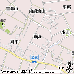 愛知県西尾市吉良町駮馬（浦山）周辺の地図