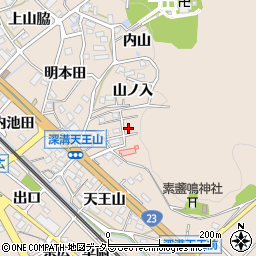 愛知県額田郡幸田町深溝山ノ入16周辺の地図