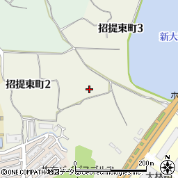 大阪府枚方市招提東町周辺の地図