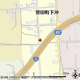 兵庫県たつの市誉田町下沖周辺の地図