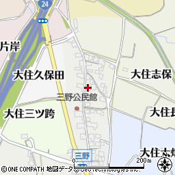 京都府京田辺市大住三野31-1周辺の地図