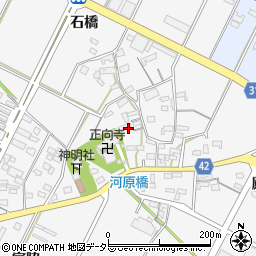 愛知県西尾市吉良町木田郷中周辺の地図