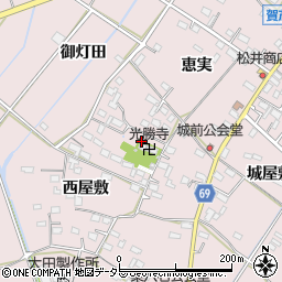 愛知県豊橋市賀茂町城前周辺の地図
