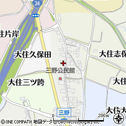 京都府京田辺市大住三野11周辺の地図