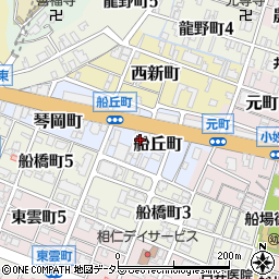 兵庫県姫路市船丘町周辺の地図