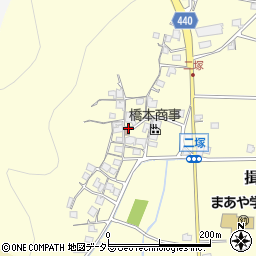 兵庫県たつの市揖保川町二塚周辺の地図