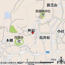 愛知県蒲郡市西迫町仲迫周辺の地図
