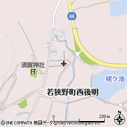 兵庫県相生市若狭野町西後明87周辺の地図
