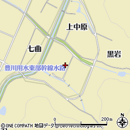 愛知県豊橋市石巻萩平町七曲周辺の地図