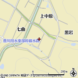 愛知県豊橋市石巻萩平町（七曲）周辺の地図