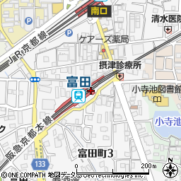 富田駅周辺の地図