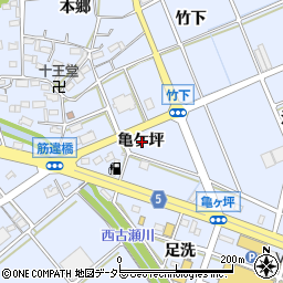 愛知県豊川市八幡町亀ケ坪周辺の地図