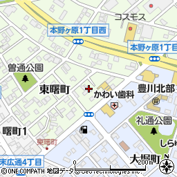 愛知県豊川市東曙町54周辺の地図
