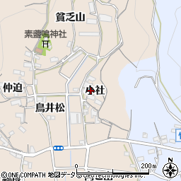 愛知県蒲郡市西迫町小社周辺の地図