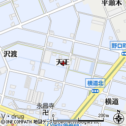 愛知県豊川市八幡町天王周辺の地図